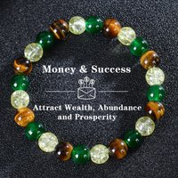 Natural Stone Bracelet Tiger Eye Stone Crystal Wealth Money Success Bracelet Men's and Women's Bracelets 호안석팔찌