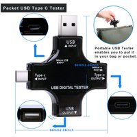 Type-C PD Voltage Current Meter Color Digital Display Power Bank Type-C USB Tester Charger Indicator Voltage USB Current Tester