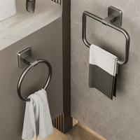 Towel ring without punching bathroom towel rack kitchen cloth rack bathroom toilet wall mounted towel rack ABS Plastic