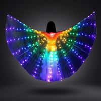 LED Wings Butterfly Neon Luminous Cloak Belly Dance Costume Stage Performance Prop For Dancers Shows