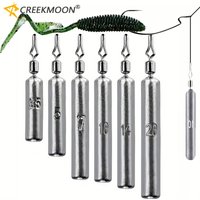 10pcs/lot Pour Fishing Lead Sinker 5/7/10/12/15/18g Cylindrical Carp Baits Rotating Sinkers Sea Fishing Tackle Accessories