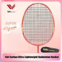 Red Super Light 5U Adult Training Badminton Racket Offensive Full Carbon Ultra-Light Professional Badminton Racket for Women