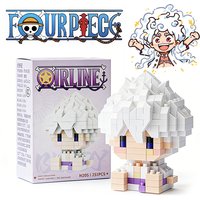 ONE PIECE Anime Micro Bricks Building Blocks, Sun God Nika Luffy Zoro Ace 3D Assembly Collectible Figure Desktop Decoration Gift
