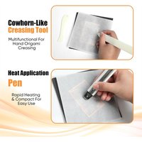 AA63 HOT Card Grading Prep& Centering Care Tools, Thermal Pen(USB), Heat Paper Included In Trading Card Flattening& Cleaning Kit
