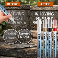 Special Pen for Tombstone Repainting, Gold-Colored Text on Tombstones, Waterproof and Non-Fading, Tombstone Repainting Pen to Keep the Cherished Writing Clear as Ever, Preserving the Memory