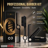 2/3Pcs Professional Barber Comb Set 360° Rotating Bearing Comb Folding Comb Portable Fade Brush Men Hair Grooming Styling Tools