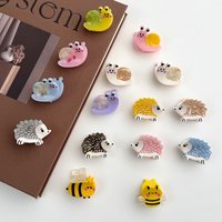 Bee, Hedgehog & Snail Animal Mini Hair Claws, Acetic Acid Material, Trendy Bangs Clips, Portable, Cute, Cartoon & Unique