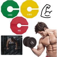 2Pcs Steel Insert Weight Plates Multi-Function Micro Weight Plates Set Barbell Free Weight Plate Set for Weightlifting