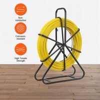 Tire-câble électrique 6 mm x 130 m en fibre de verre pour électricien, tige de tirage de câble, guide-câble, déboucheur de câbles