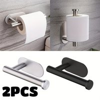 1/2pcs Kitchen Paper Towel Holder No Punching Toilet Paper Holder Self Adhesive Toilet Roll Paper Holders Bathroom Towel Holder