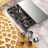 30Pcs Mini Cookie Cutter Set With Box Stainless Steel Sugar Biscuit Veggie Cutters Cookie Fondant Cake Pastry Mold Baking Tool