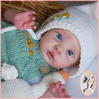 17inch New Popular Mikki Reborn Baby Doll Kit Unfinished Unpainted Fresh Color With Cloth Body DIY Doll Parts For Artists Only