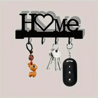 1pc Heart Shaped Keychain Wall Mounted Entrance Organization Rack with Hook, Suitable for Home Decoration in The Living Room