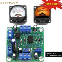 Asypdzsw vu358 vu level lm358 audio meter treiber diy kit/fertige platine 2 pcs mit warm led meter kopf einstellbare empfindlichkeit