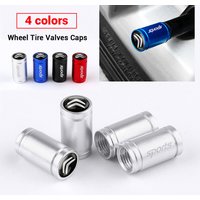 4pc Matte Textured Metal Valve Cover Car Tire Valve Cap Accessories For Citroen C1 C2 C3 Grand C4 Picasso C4L VTS C-ELYSEE DS