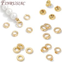 18K Gold Plated Brass 2 Holes Connectors For Jewelry,Bracelets End Connector,Bead End Cap with Hole,Supplies For Jewelry Finding