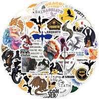 60/120PCS Fourth Wing Graffiti Stickers for Bicycle Hand Account Pencil Case Decals