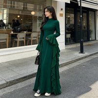 Party Dresses Women Eid Muslim Abaya Jalabiya Ruffles Vestidos Ramadan Flare Sleeve Long Robe Morocco Dubai Kaftan 2026 Summer