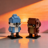 230pcs MOC Brickheadz Mordecai Rigby Regular Show Model Building Blocks Architecture Christmas Gifts Toys DIY Idea Education