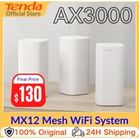 AX3000 WI-FI 6 Mesh WiFi Router Tenda EX/MX12 WIFI6 Mesh System Router 2.4G 5Ghz 3000mbps Full Gigabit Mesh WiFi Signal Repeater