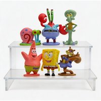 6PCS/set Animation Kawaii SpongeBob SquarePant toys Patrick Star Figure Toys Cartoon Crab boss Figure Toys for Children gifts