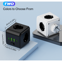 Multiprise murale EU 7-en-1, Nouveauté 2026, 3 prises Schuko AC + 2 USB-A + 2 Type-C, Prise de charge multiple, Protection enfant avec obturateur de sécurité et protection contre les surcharges