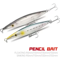 Floating Sinking Pencil Bait 90mm/110mm/130mm/150mm Topwater Wobblers Hard Lure Walking-dog Action Long Casting For Pike Bass