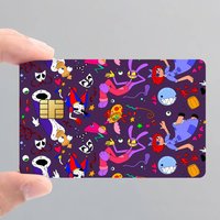 PoMni A-AmaZinG-G D-DigitAL-L C-CirCuS Card Stickers for Bank Access Protective Waterproof Film Cover Sticker Surprise Gift