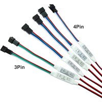SP002E Mini 3-Key 3PIN/4PIN LED Controller DC5V-24V for RGBIC WS2811 WS2812 WS2813 WS2815 Individually Addressable LED Strip
