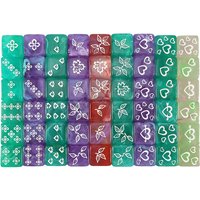 16mm Dice 10pcs D6 Funny Patterns Dice for Board Game Entertainment Party Gathering Games