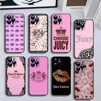 Juicy couture leopard Wallpaper Phone Case For iPhone17,16,15,14,13,12,11 Plus,Pro Max,Soft Black Cover
