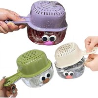 Fruit Strainer Food Draining Basket 2 in 1 Rotatable Strainer Colander Double-layer Food Grade Thick Wall Hanging Fruit Basket