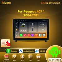 Hizpo Octa Core 6115 8G + 128G Für Peugeot 407 1 2004-2008 2009 2010 2011 auto Radio CarPlay Android Auto GPS RDS Keine 2 Din 2din DVD