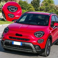 For Fiat 500X 2020-2024 Smoke Black High-Gloss Pre-Cut Headlight Protection Film TPU PPF Anti-Scratch Car Vinyl Wrap Kit