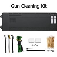 Gun Cleaning Mat Rope Brush Cotton Pad Swab Kit Gun Maintenance Mat with Magnetic Dots Pistol Rifle Gun Repair Mat Cleaning Tool
