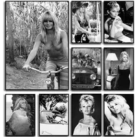 Movie Star Brigit-B-Bardot Series Poster Print Canvas Pictures Home for Living Room Bedroom Wall Modern Decor Frameless Paint