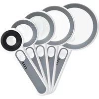 Rechargeable 12X Portable Magnifying Glass with LED Light for Seniors Reading Jewelry Craft Coin Stamp Inspection Repair