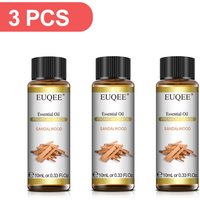 EUQEE 3PCS 10ml Pure Plant Essential Aromatherapy Oils Sandalwood Cedarwood Citronella Cinnamon Aroma for Humidifiers Diffusers