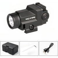 800 LM Metal Tactical LED Flashlight Hanging Strobe Powerful Scout Light Torch Gun Lamp Fit 20mm Picatinny Rail Outdoor Hunting
