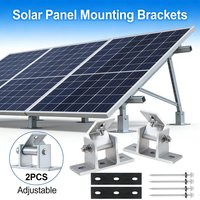 4/2pcs Solar Panel Foot Mounting kit Aluminum Solar Panel Rotatable Elevation With Angle Bracket Roof Mounting Attachment