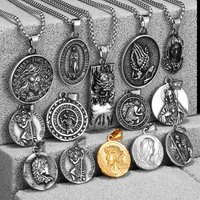 Angel Wing Cross Jesus Amulet Masonic Stainless Steel Men Necklaces Pendant Chains New For Women Fashion Jewelry Gifts Wholesale