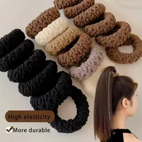 10pcs of Upgraded Wide and Thick Hair Ties, Fashionable for Ponytails and Buns, Made of Durable Elastic Material That Won'T Dama