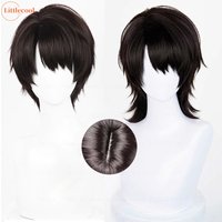 Caleb Wig Love and Deepspace Cosplay Short Black Brown Heat Resistant Synthetic Hair Game Anime Caleb Cosplay Wigs + Wig Cap