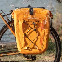 ROCKBROS Waterproof 25L Bike Rack Bag Travel Cycling Bag Basket PVC Bicycle Rear Rack Tail Seat Trunk Bag 1PCS image 4