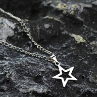 Creative Pentagram Pendant Necklace Star Stainless Steel Necklaces Punk Five-pointed Star Jewels Cool Accessories Gifts