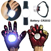 White DIY LED Glow Controlled Light for Tony Stark Hand Lamp Glove Palm Lights Cosplay Accessories Modified Props Gifts
