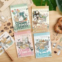 20sheets PET Decoractive Material Sticker Pre-Cut Journaling Sticker Scrapbook Kit Junk Journal Supplies Aesthetic Stickers