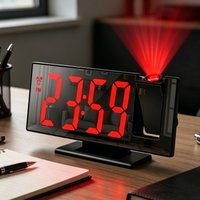 LED Display Digital Alarm Clock 12/24 Hr Time Temperature Digital Alarm Clocks for Bedrooms for Kids Adults Wall Bedside Table