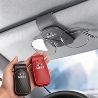 Car Leathers Glasses Clip Sun Visor Sunglasses Card Box Sticker For Mini Cooper JCW Works F54 F55 F56 F57 F60 R50 R52 R53 R55