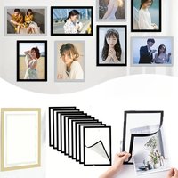 1/3pcs Magnetic Wall Frame A4/A6 Self Adhesive No Punch Display Frame Wall Poster Frame Art Wall Sticker Frame Home Office Decor